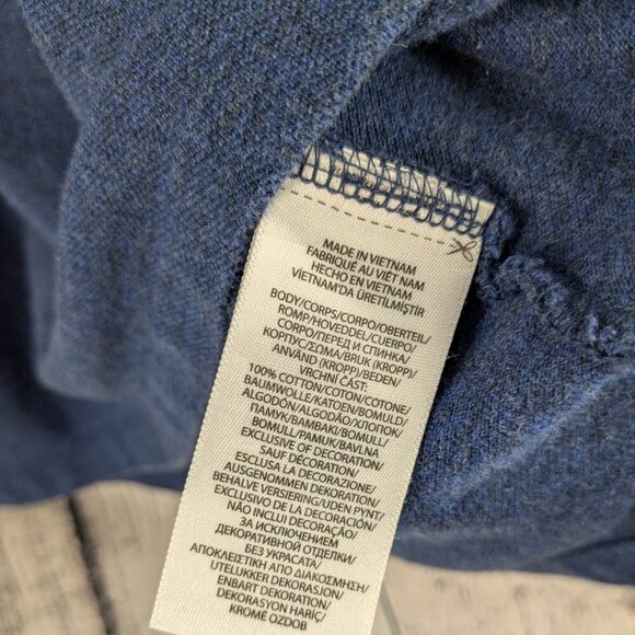 Polo short sleeve dark blue cotton shirt, XXL 2XL - Picture 8 of 11